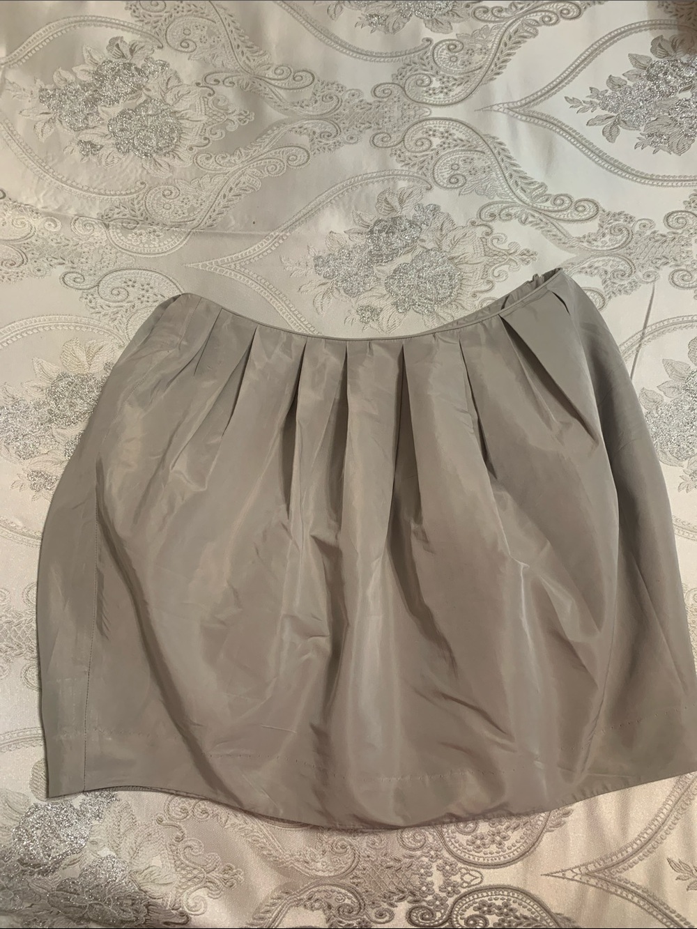 H&M Light Taupe Pleated Circle Skirt